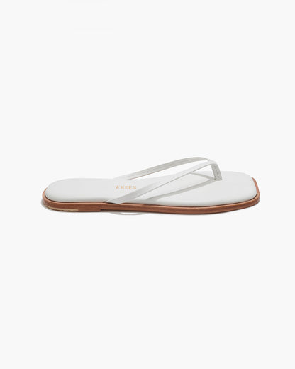 Square Toe Dylan in White  | TKEES Best Price