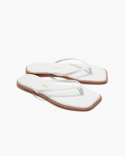 Square Toe Dylan in White  | TKEES Best Price
