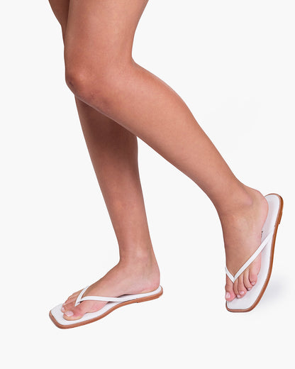 Square Toe Dylan in White  | TKEES Best Price