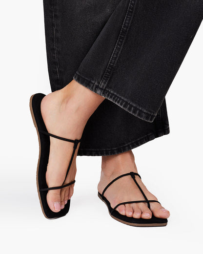 The Chloe – Square Toe Suede Sandal | TKEES Classic