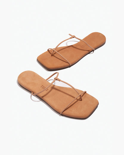 The Chloe – Square Toe Suede Sandal | TKEES Sale