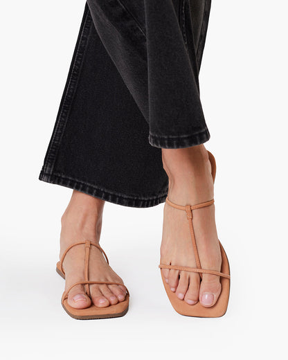 The Chloe – Square Toe Suede Sandal | TKEES Sale