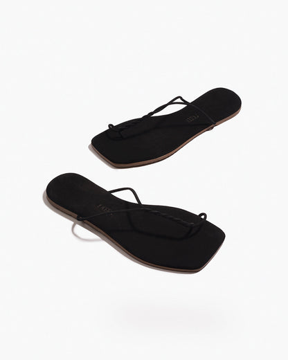The Simone – Square Toe Suede Thong Sandal | TKEES Best Price
