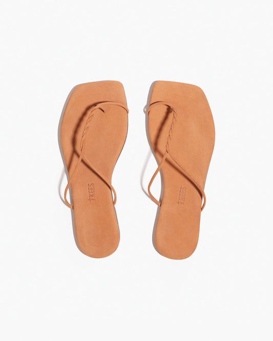 The Simone – Square Toe Suede Thong Sandal | TKEES Smart Buy