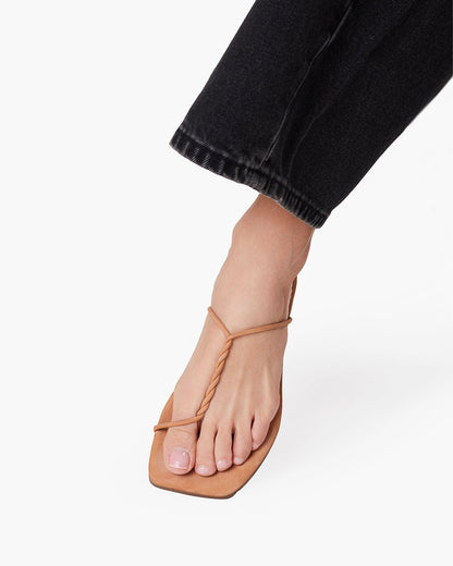 The Simone – Square Toe Suede Thong Sandal | TKEES Smart Buy