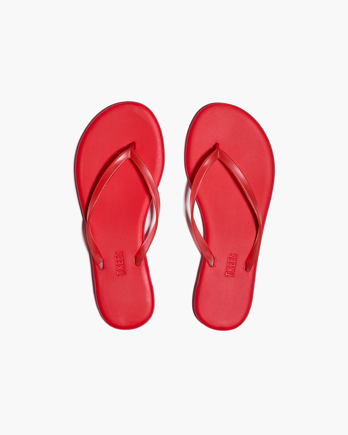 Aqua Sol Red Flip Flops  | TKEES Discount