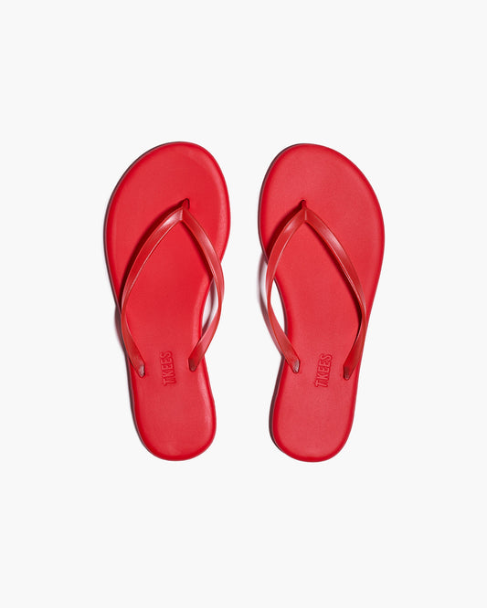 Aqua Sol Red Flip Flops  | TKEES Discount