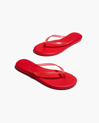 Aqua Sol Red Flip Flops  | TKEES Discount