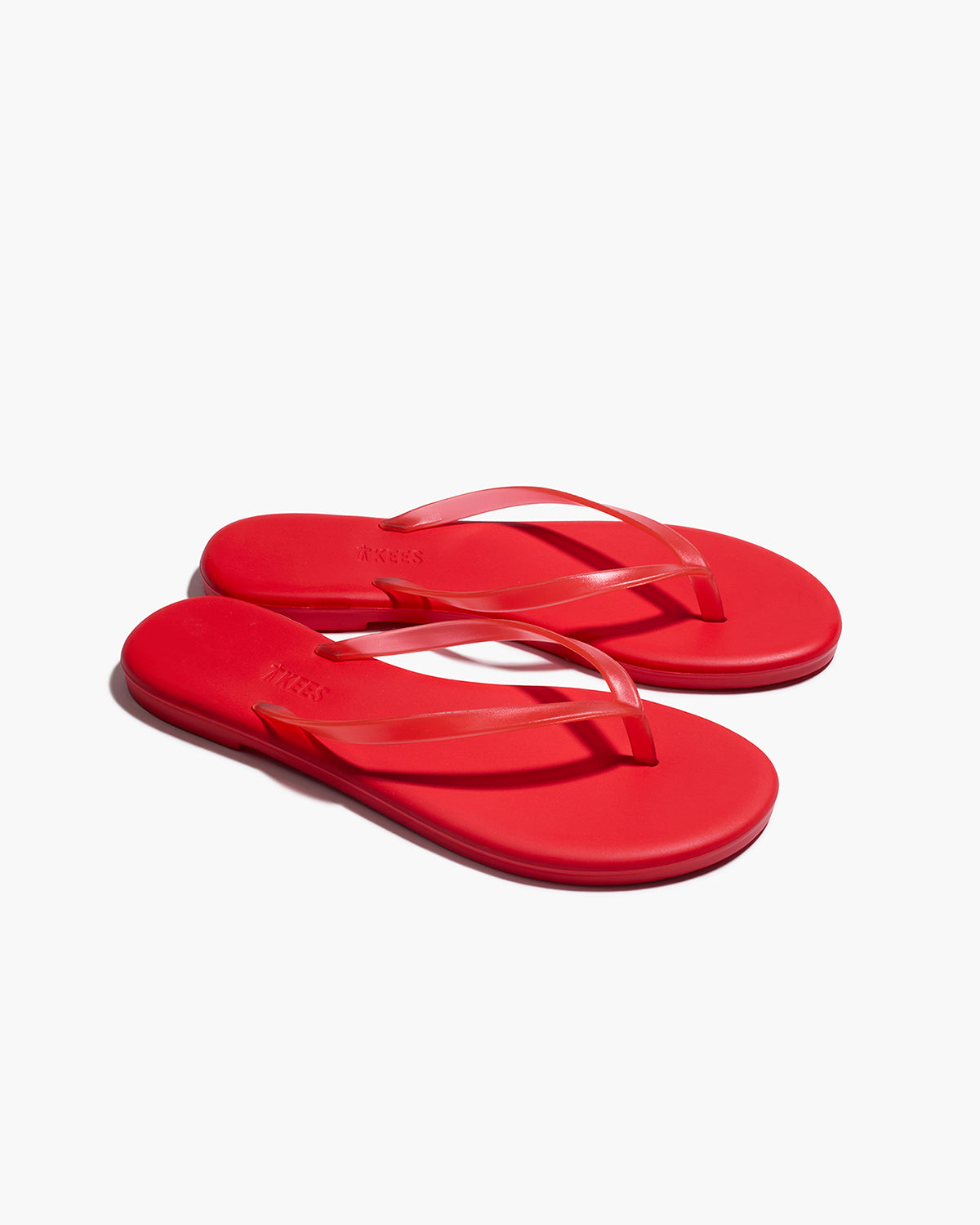 Aqua Sol Red Flip Flops  | TKEES Discount