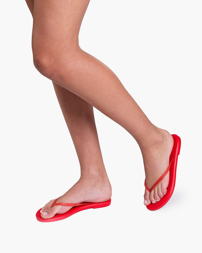 Aqua Sol Red Flip Flops  | TKEES Discount