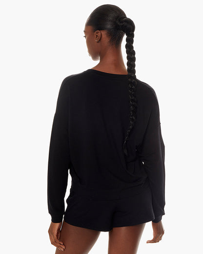 Matinée-de-Tennis-V-neck - Black  | TKEES Quality