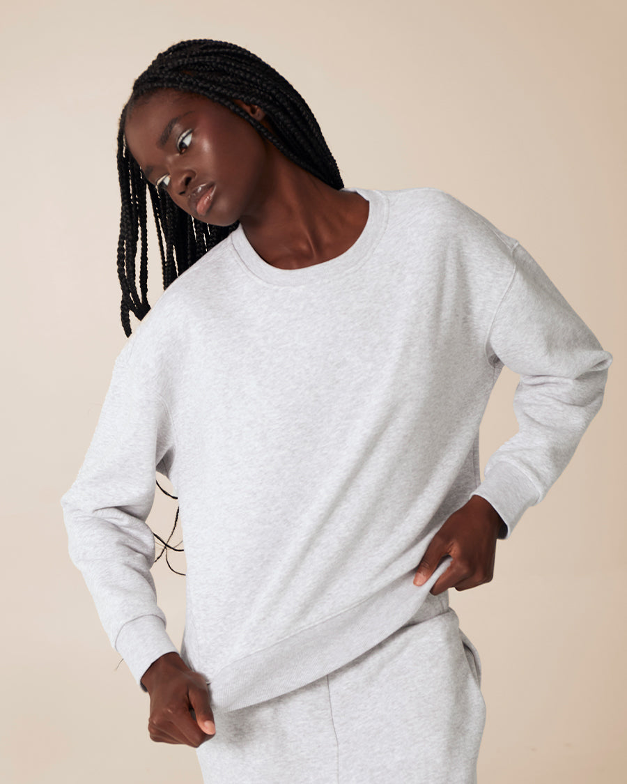 Air Whipped Crew - Heather Grey  | TKEES Discount