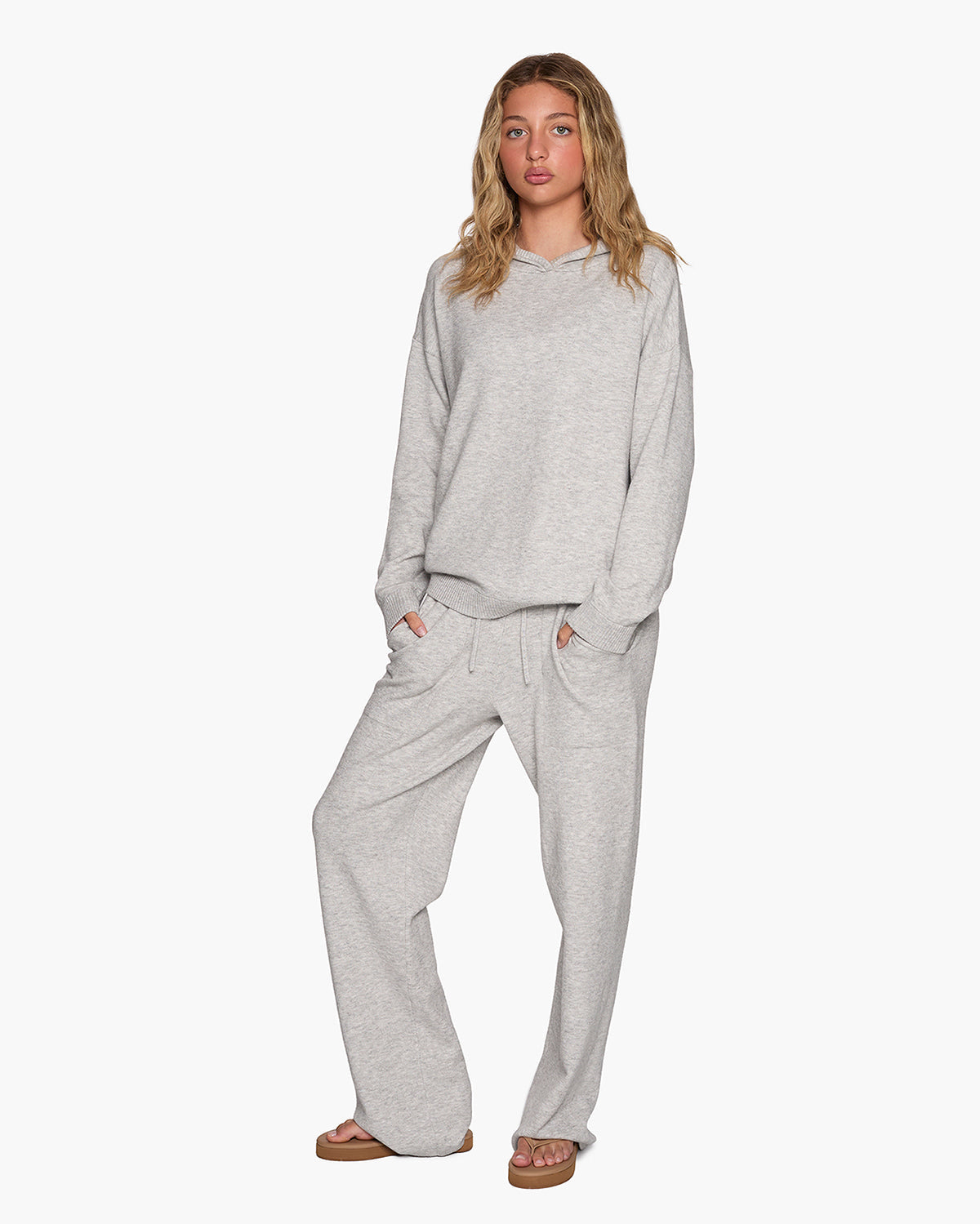 Sunday Sweater Hoodie - Heather Grey | TKEES Premium