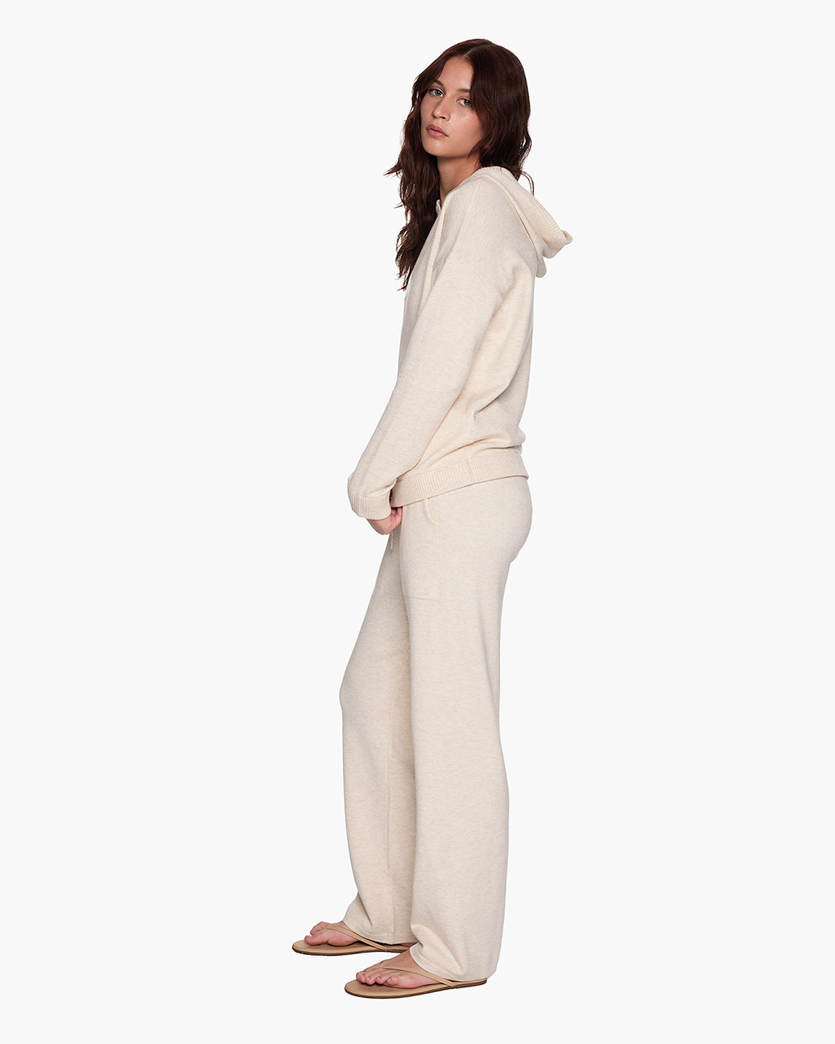 Sunday Sweater Hoodie - Cream | TKEES Signature