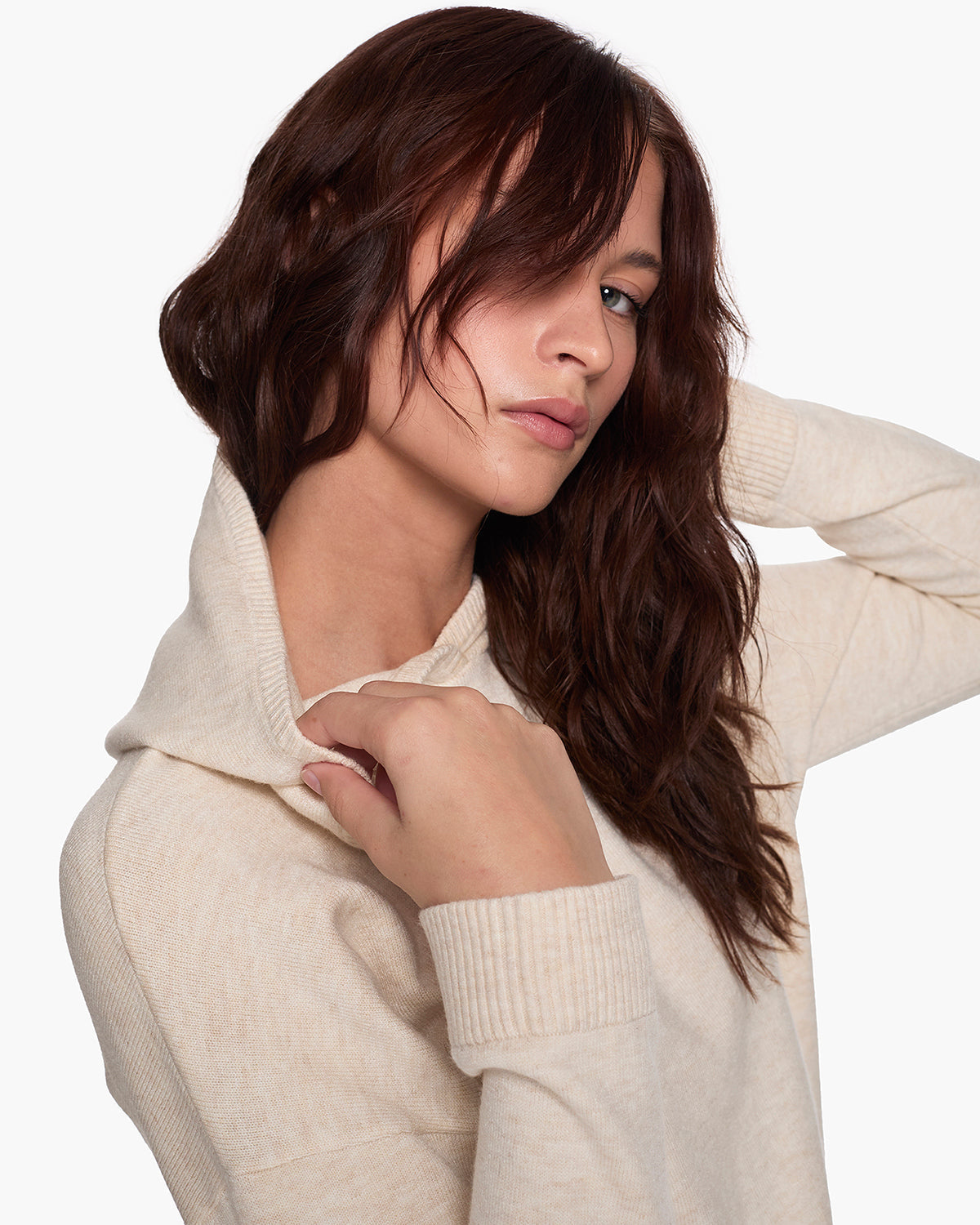 Sunday Sweater Hoodie - Cream | TKEES Signature