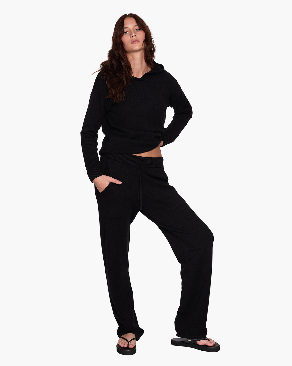 Sunday Sweater Hoodie - Black | TKEES New