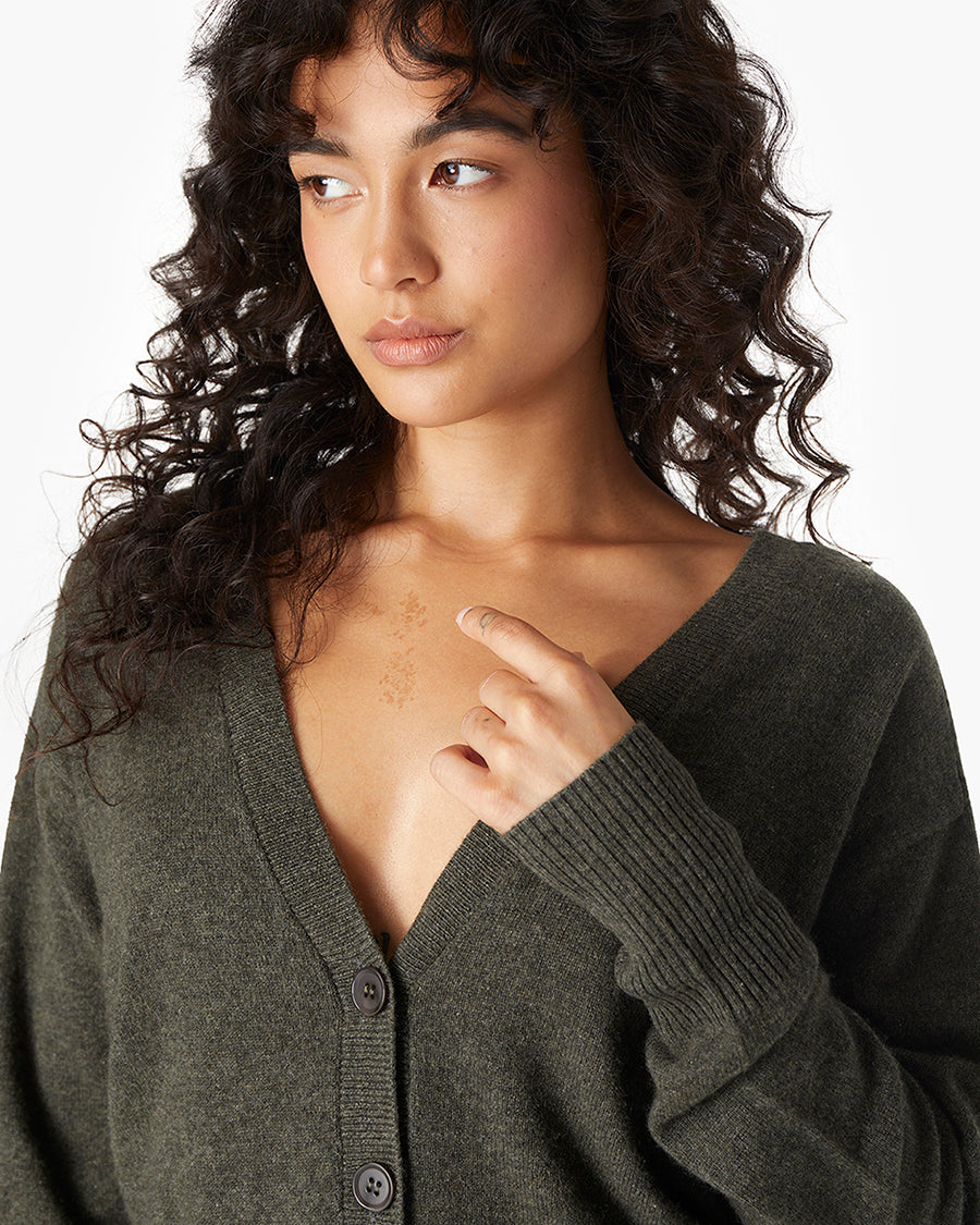 Cashmere V-Neck Cardigan  | TKEES Latest