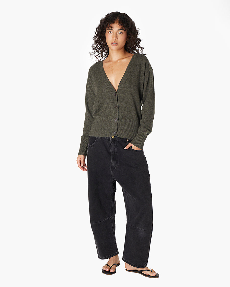 Cashmere V-Neck Cardigan  | TKEES Latest