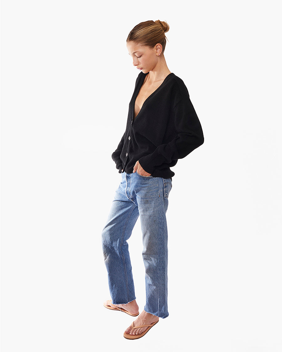 Cashmere V-Neck Cardigan  | TKEES Essential