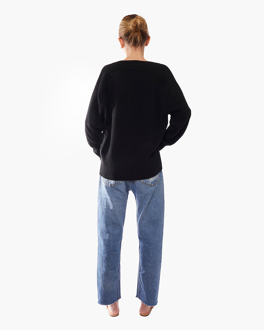 Cashmere V-Neck Cardigan  | TKEES Essential