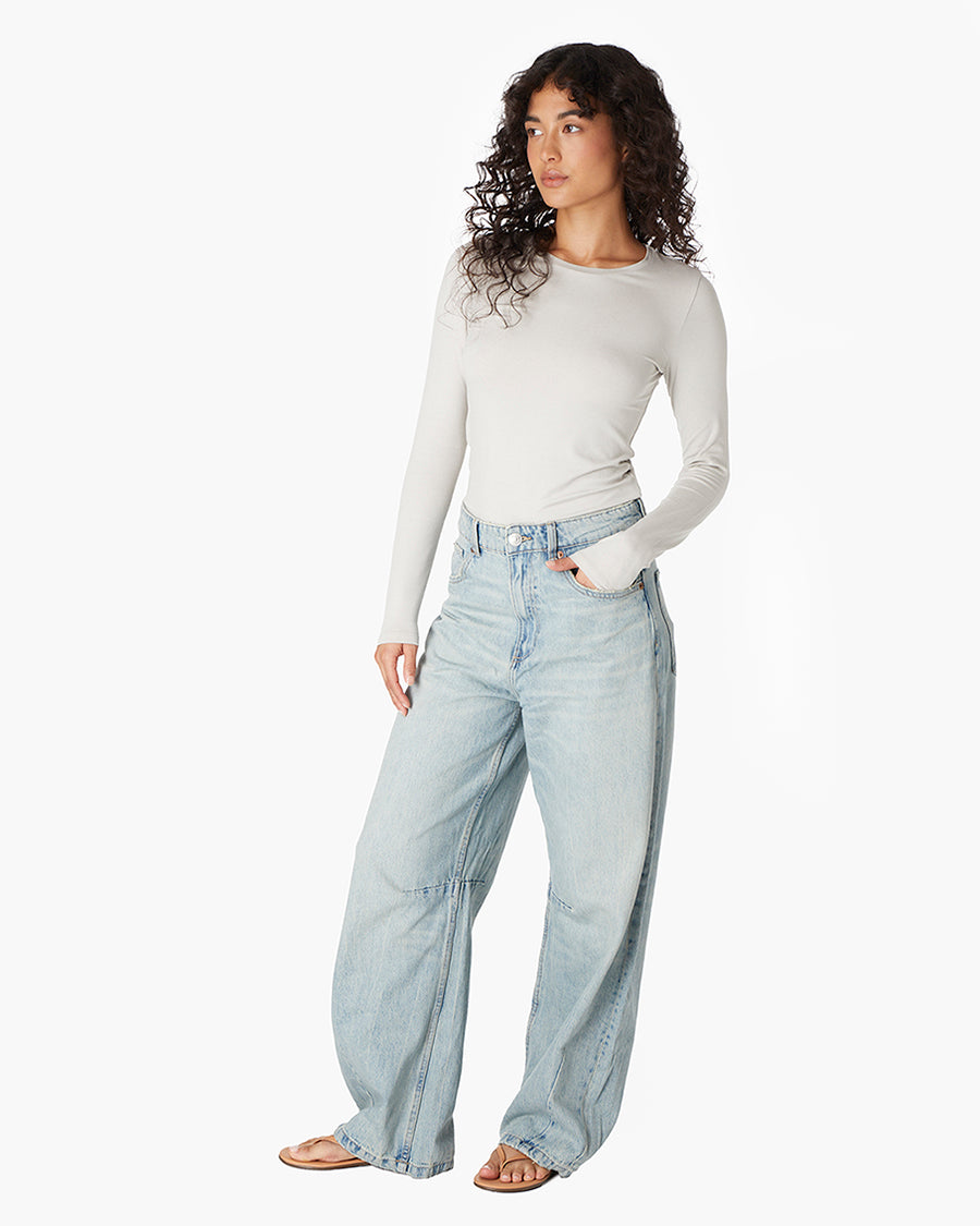 Long-Sleeve Stretch Crewneck  | TKEES Featured