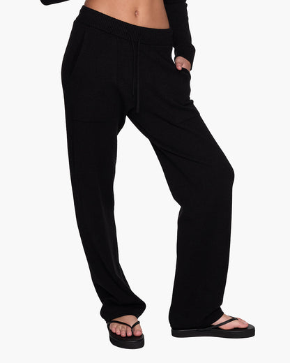 Sunday Sweater Pants - Black | TKEES Best Price