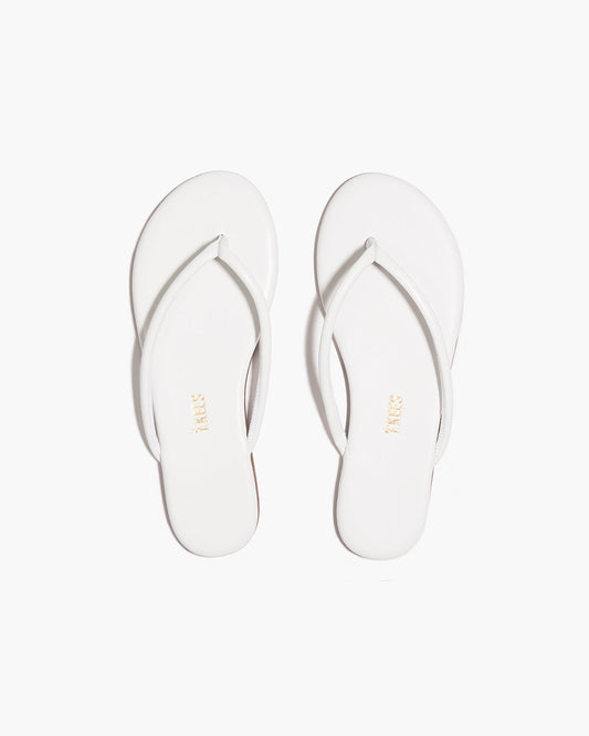 Tubular Lily White Flip Flops  | TKEES Latest