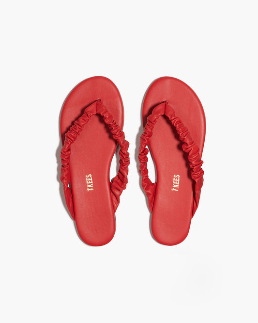 Savannah Red Flip Flops  | TKEES New