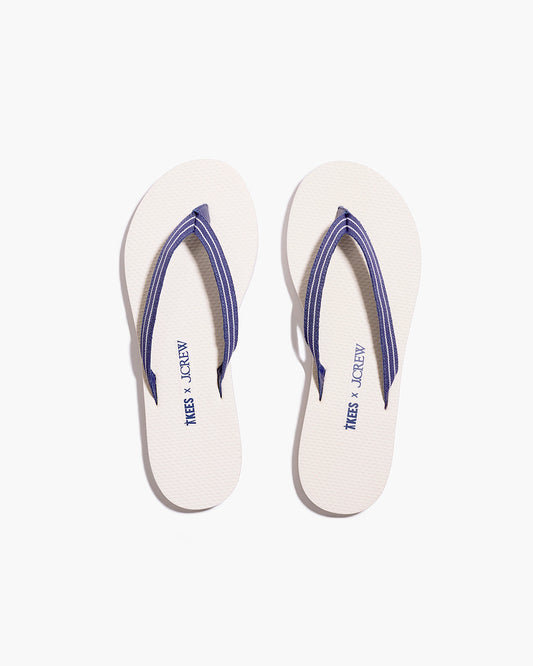 TKEES x J.CREW Sandal in Snow White  | TKEES Great Value