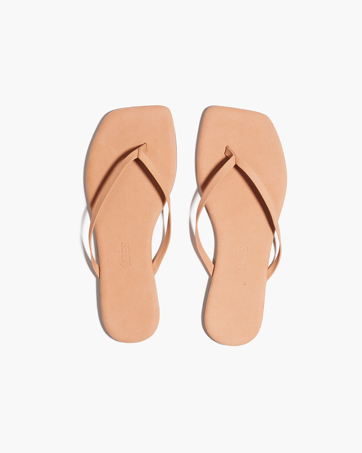 Square Toe Lily Suede Flip Flops in Pout | TKEES Recommended