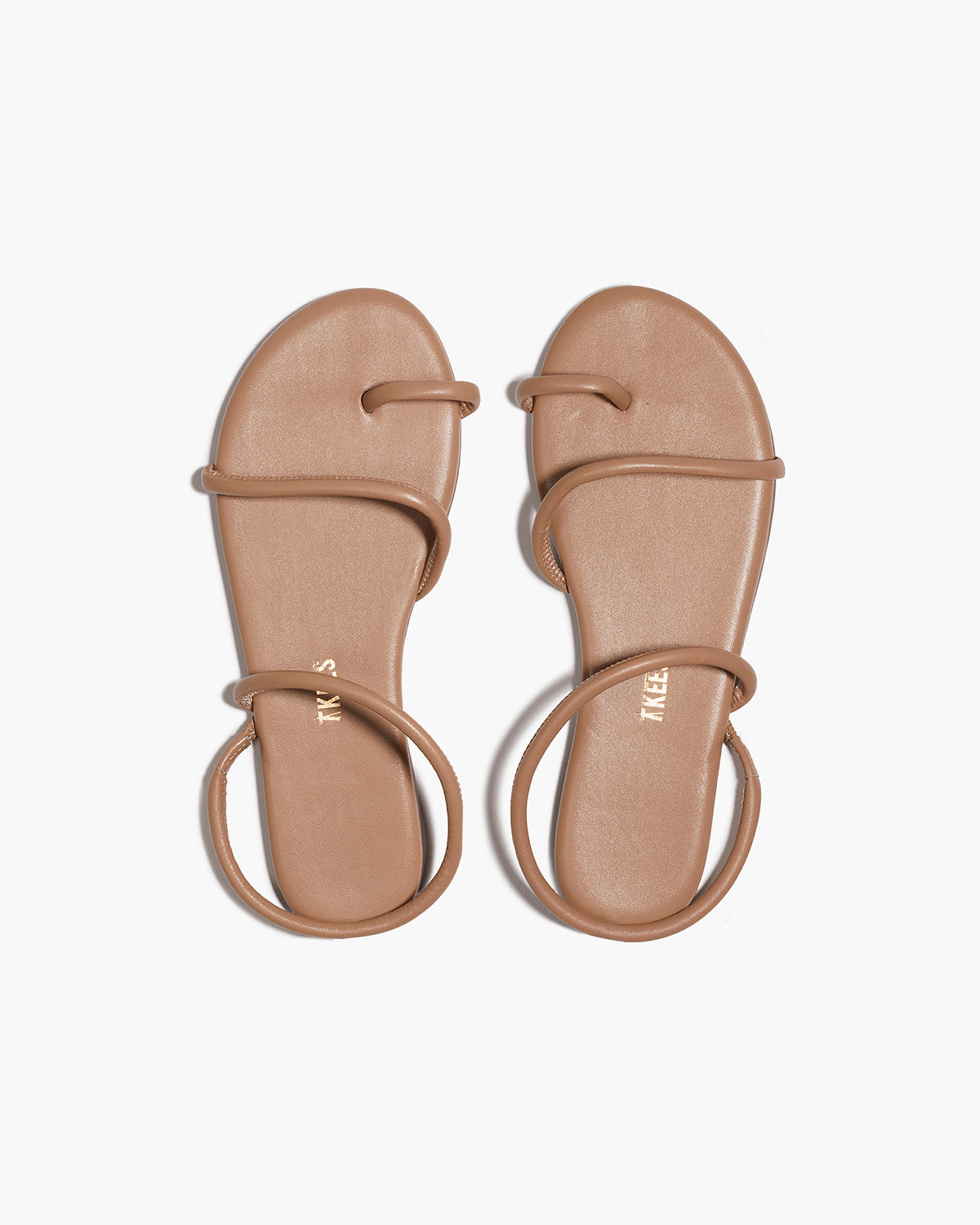 Tubular Mia Napa Leather Sandals in Cocobutter | TKEES Latest