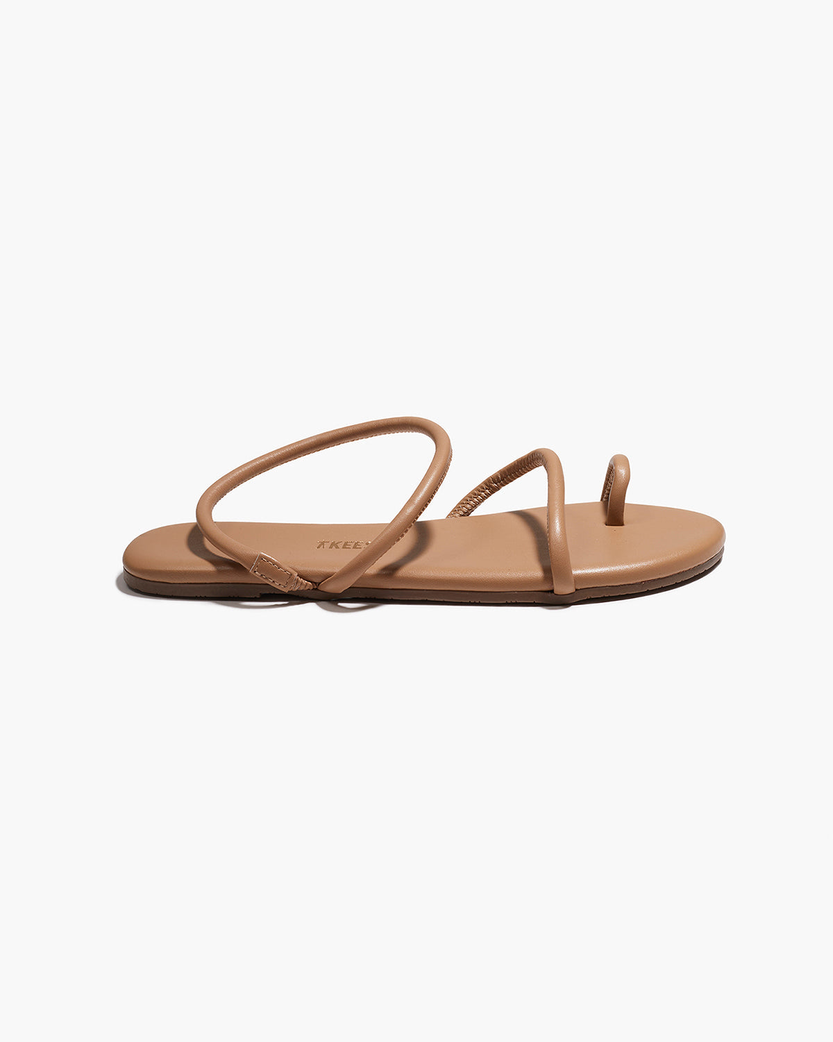 Tubular Mia Napa Leather Sandals in Cocobutter | TKEES Latest