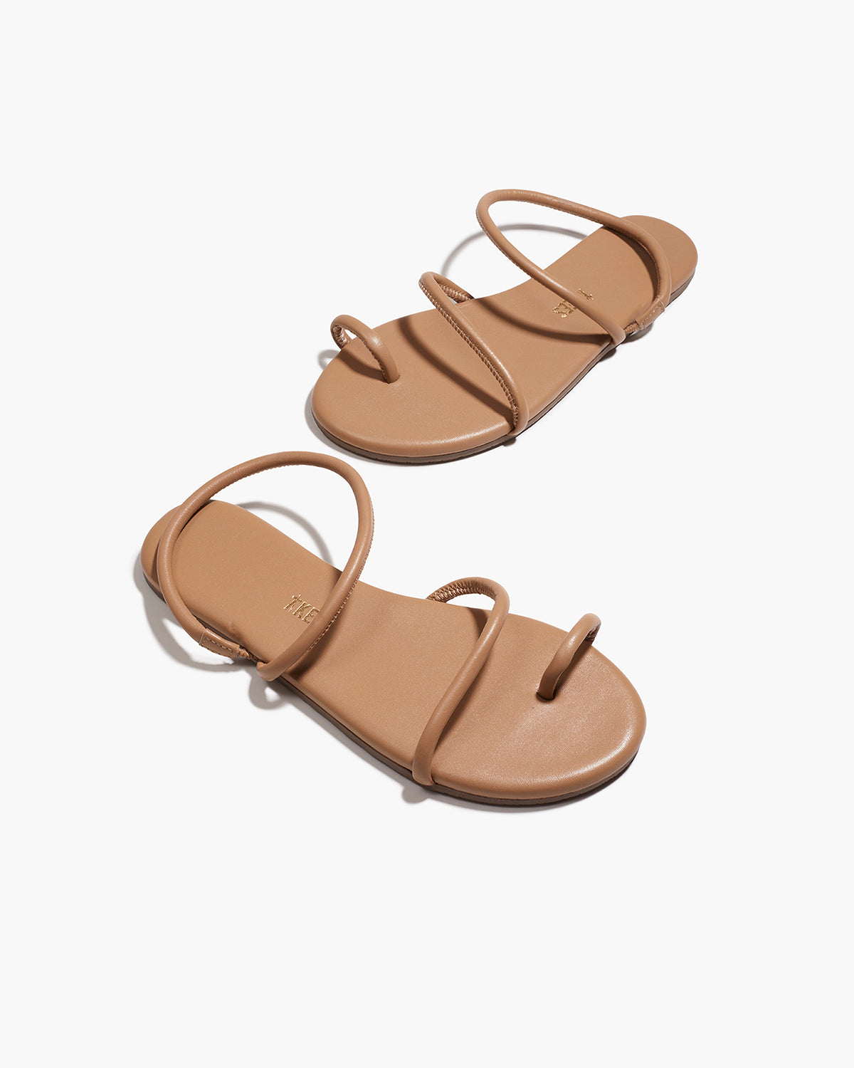 Tubular Mia Napa Leather Sandals in Cocobutter | TKEES Latest