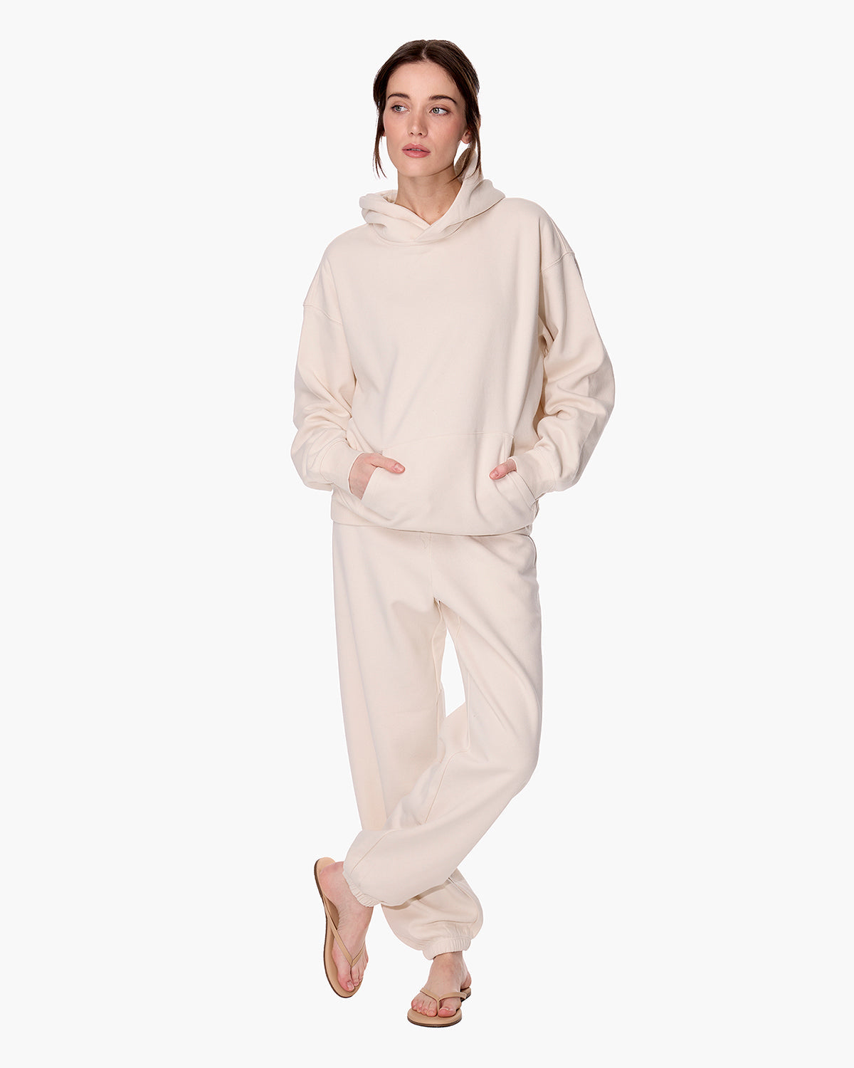 CloudSoft Pullover Hoodie Bone  | TKEES Premium