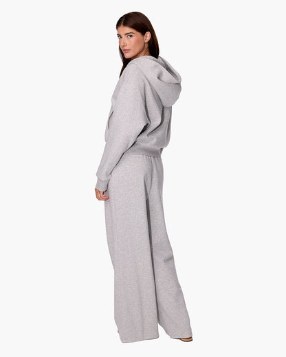 CloudSoft Zip Up Hoodie in Heather Grey  | TKEES Signature