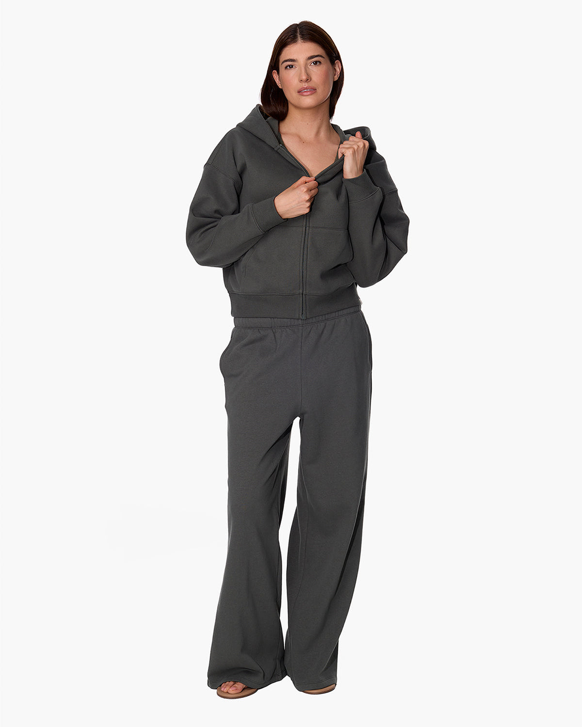 CloudSoft Zip Up Hoodie in Green  | TKEES Smart Buy