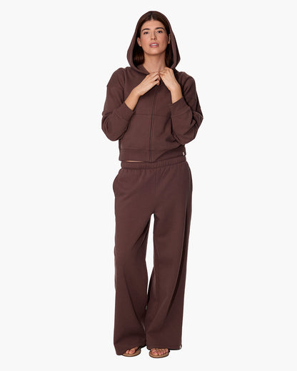 CloudSoft Zip Up Hoodie in Dark Chocolate  | TKEES Best Price