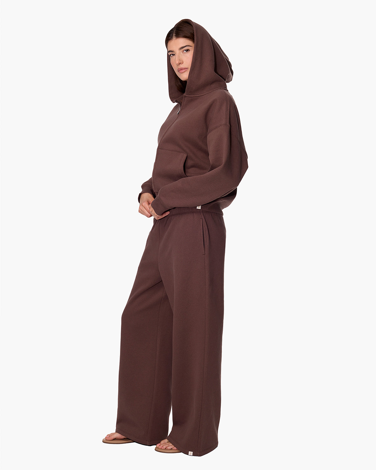 CloudSoft Zip Up Hoodie in Dark Chocolate  | TKEES Best Price