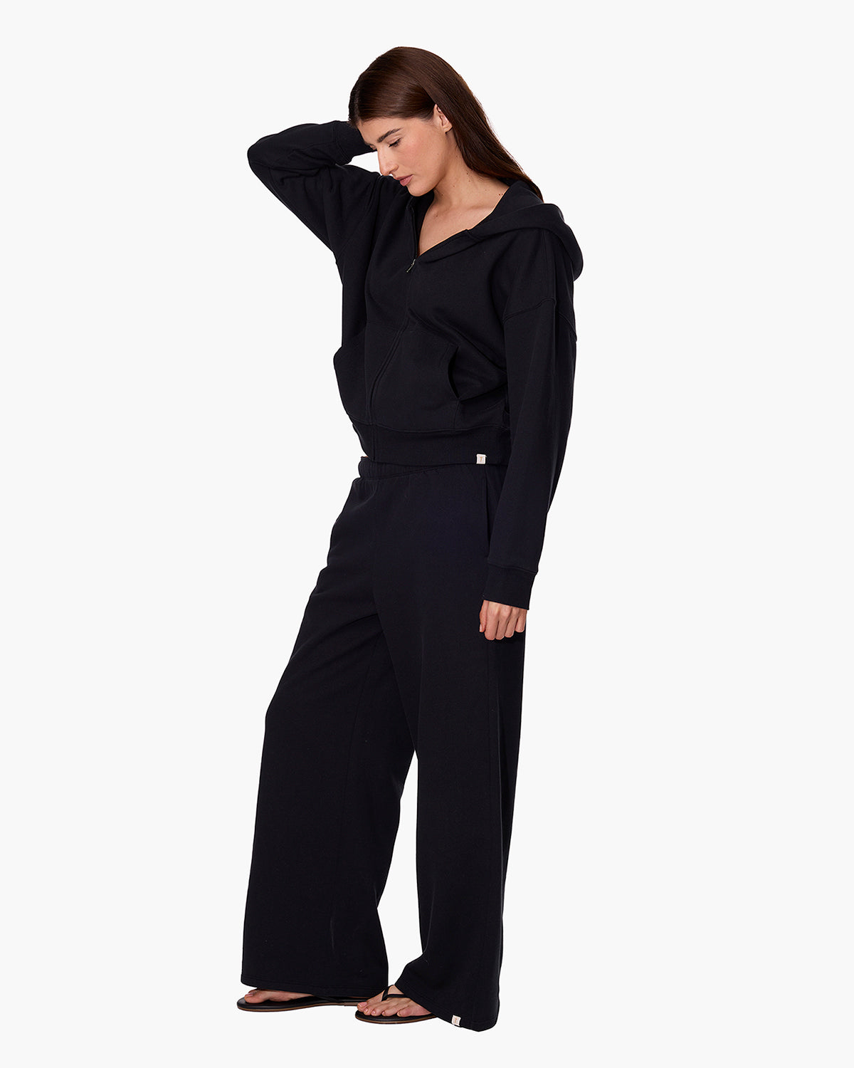 CloudSoft Zip Up Hoodie in Black  | TKEES Discount