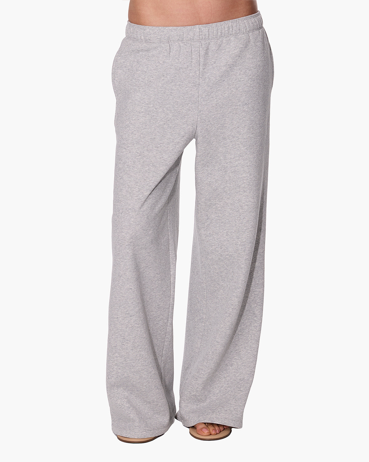 CloudSoft Wide Leg Jogger Heather Grey  | TKEES Quality