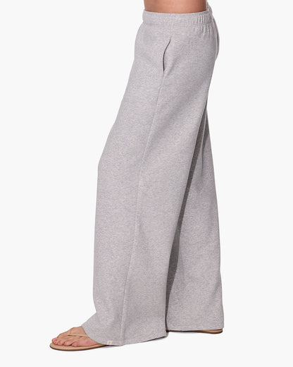 CloudSoft Wide Leg Jogger Heather Grey  | TKEES Quality
