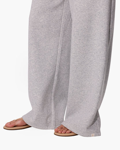 CloudSoft Wide Leg Jogger Heather Grey  | TKEES Quality