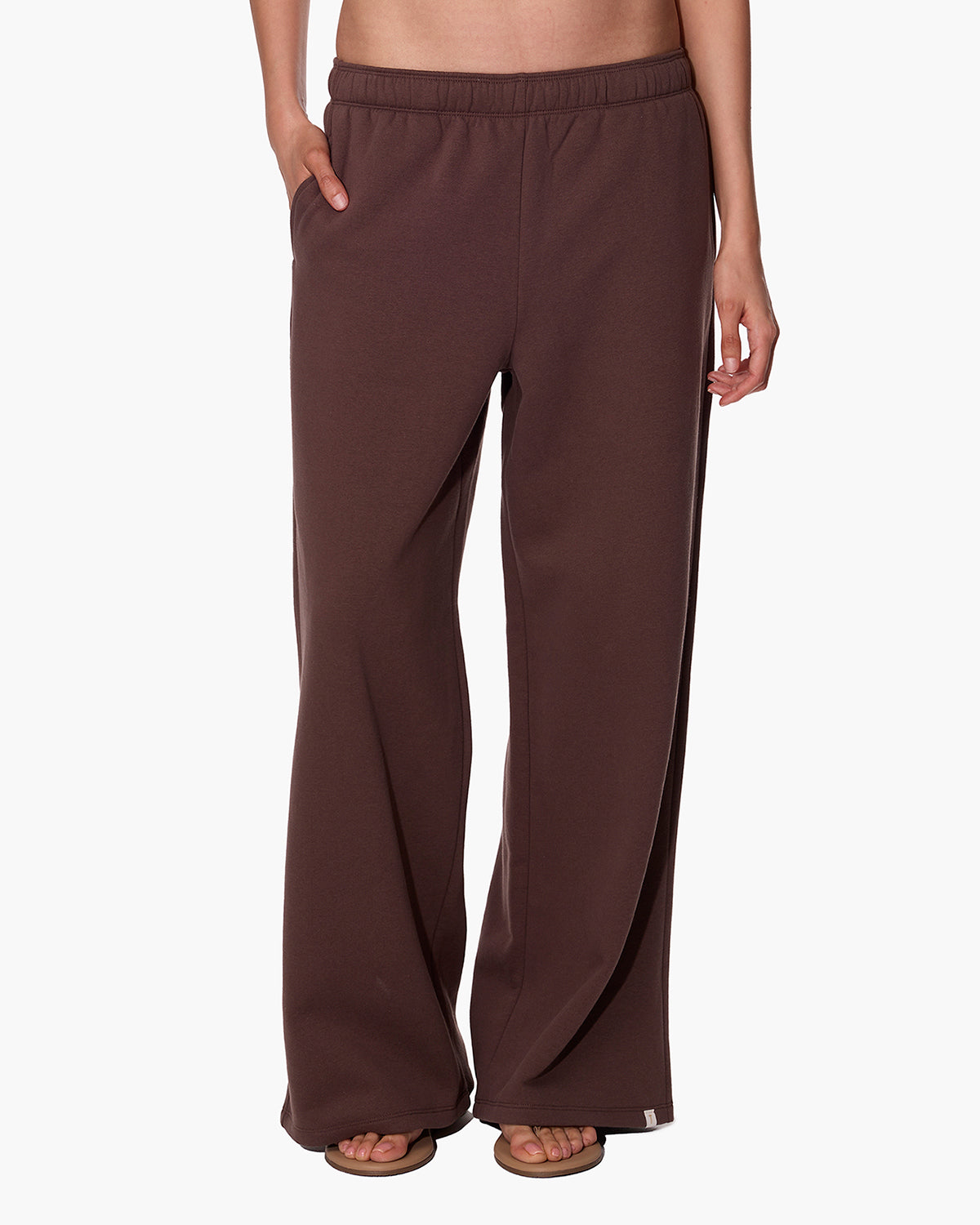 CloudSoft Wide Leg Jogger Dark Chocolate  | TKEES Premium