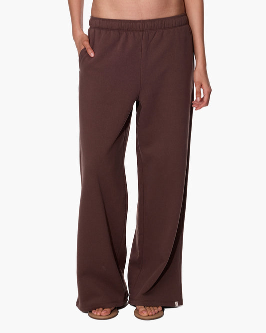 CloudSoft Wide Leg Jogger Dark Chocolate  | TKEES Premium