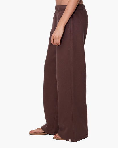 CloudSoft Wide Leg Jogger Dark Chocolate  | TKEES Premium