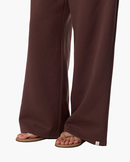 CloudSoft Wide Leg Jogger Dark Chocolate  | TKEES Premium