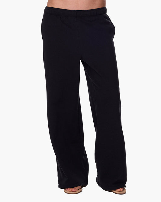 CloudSoft Wide Leg Jogger Black  | TKEES Best Seller