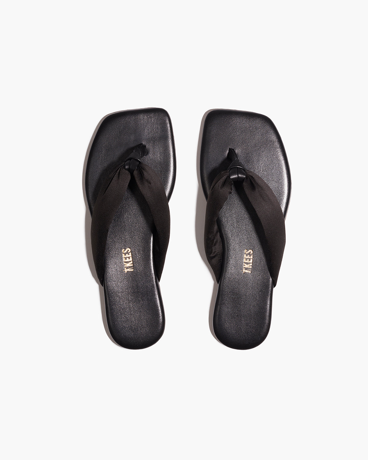 Lennon Leather Flip Flops in Sable | TKEES Popular