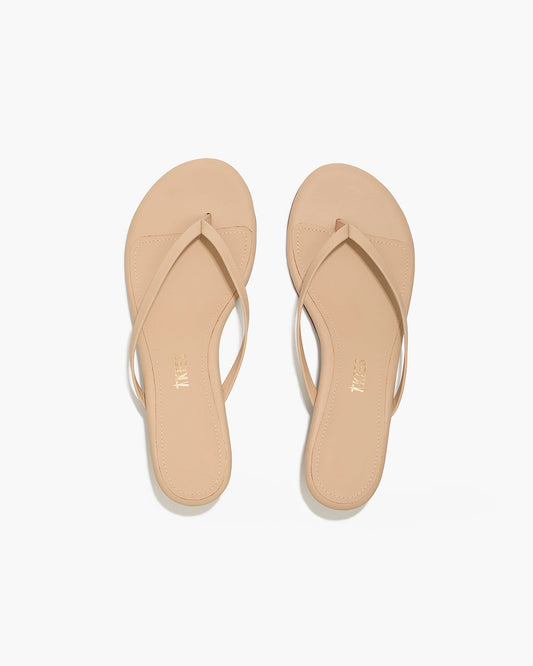 Julia Leather Flip Flops in Sunkissed | TKEES Hot Sale