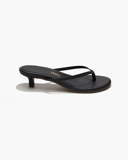 Julia Leather Flip Flops in Sable | TKEES Classic